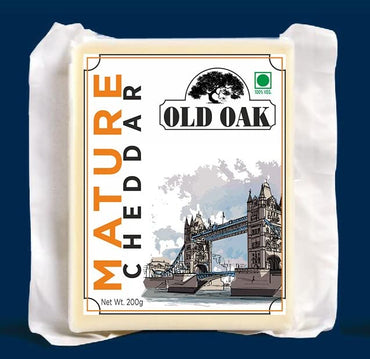 OLD OAK ENGLISH MATURE WHITE CHEDDAR CHEESE 200G