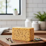 Mishti Gourmet Premium Artisanal Black Pepper Cheddar Cheese 200g