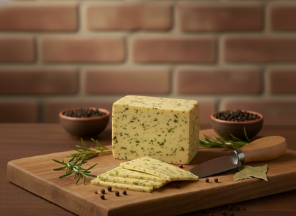 Mishti Gourmet Premium Artisanal Basil Cheddar Cheese 200g