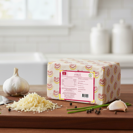 Mishti Gourmet Premium Artisanal Garlic Cheddar Cheese 200g