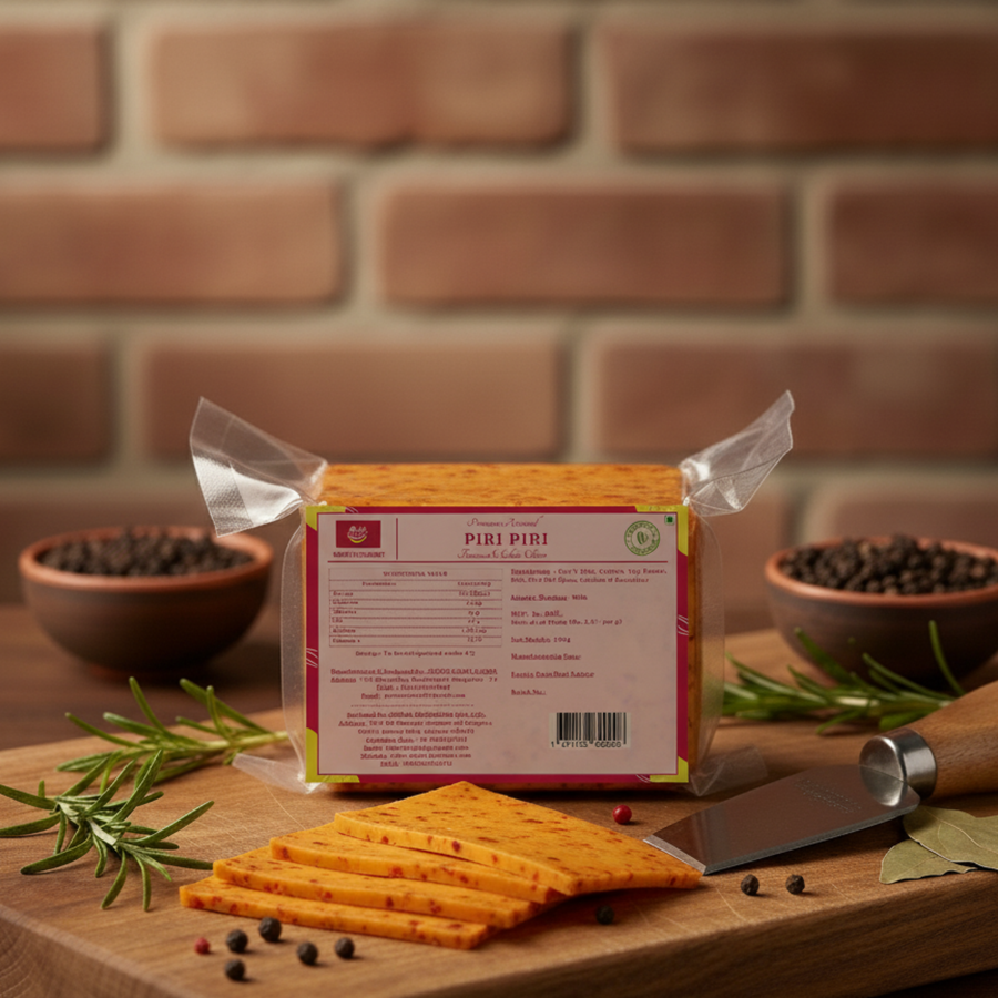 Mishti Gourmet Premium Artisanal Piri Piri Cheddar Cheese 200g