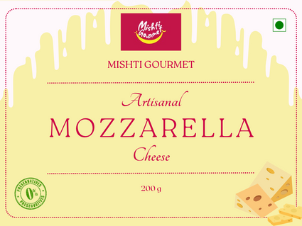 MISHTI GOURMET ARTISANAL MOZZARELLA CHEESE 200G